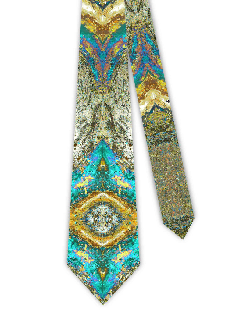 Tie - SONYA ROTHWELL SACRED GEOMETRY SILK TIE : ORANGE