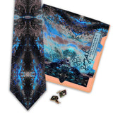 Tie - TETRAHEDRON AQUA SILK TIE & POCKET SQUARE SET